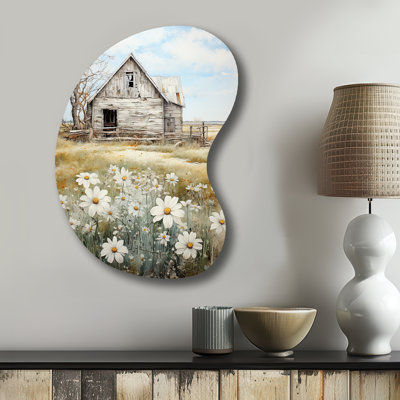 Arvilla - Unique Shape Farm Metal Wall Art, Asymmetrical Metal Wall Sculpture Print