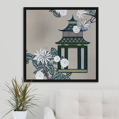 « pagode i », peinture sur toile