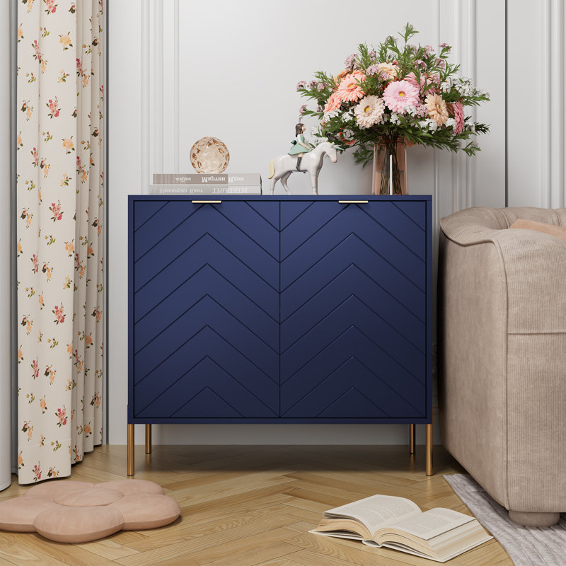 Rupena 31.5" W 2-Door Accent Cabinet , Blue