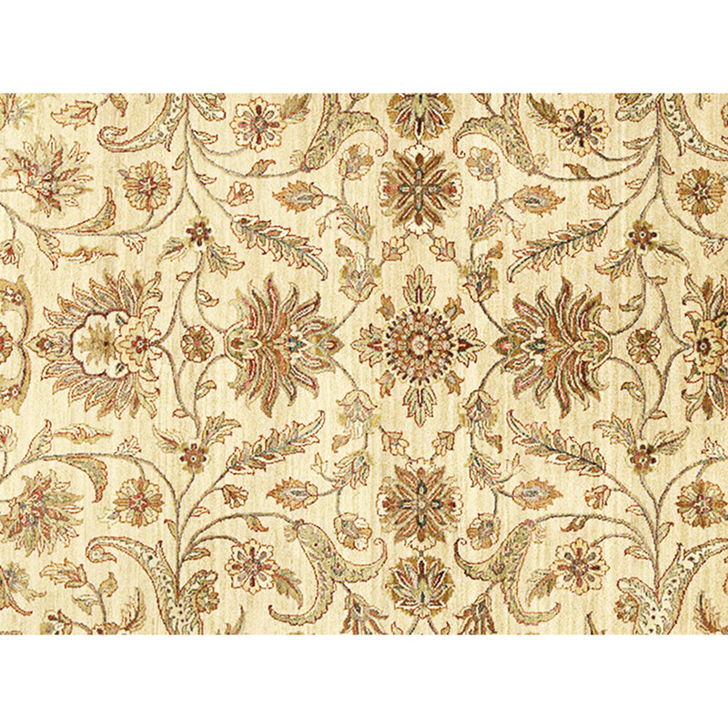 Hand Knotted Area Rug, Ivory And Black, Rectangle 10'1" x 8'