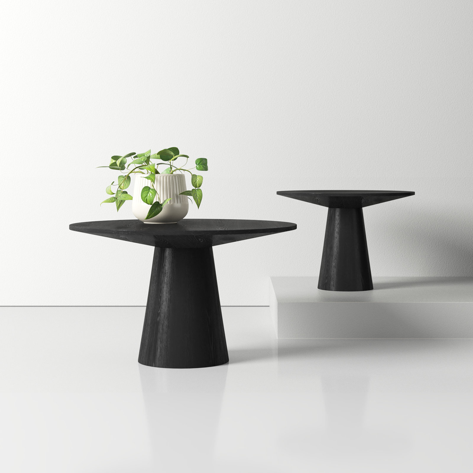 Wyatt 2-Piece Living Room Table Set, Black