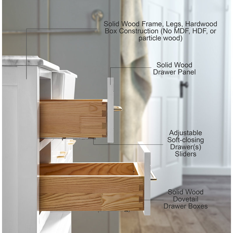 48'' W Single Vanity, White