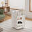 Kitchen Island Cart With Spice Rack & Locking Casters, Simple Design Mobile Kitchen Storage Islands-2133687457