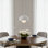 Luminaire suspendu de style Mid-Century moderne en dôme - Plafonnier en métal pour îlot de cuisine, chambre à coucher, salon, salle à manger