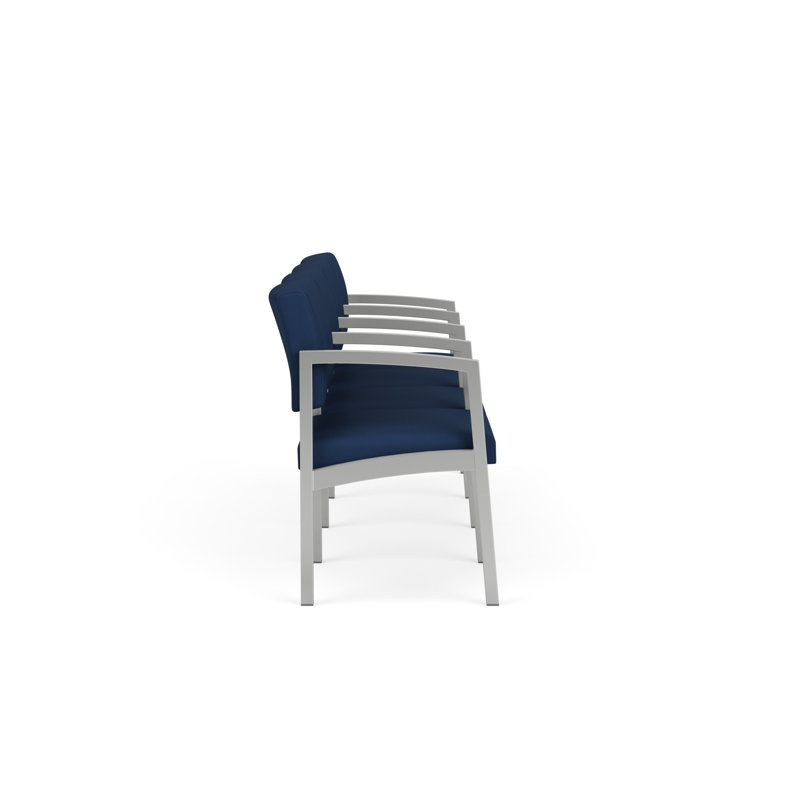 Structure en métal 4 places Lenox, Argent, Bleu impérial Patriot Plus - vinyle facile à net