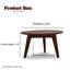 Mini table basse en bois de chêne massif de 23,6 po Katsikis, bureau avec plateau en bois et table d'appoint ronde