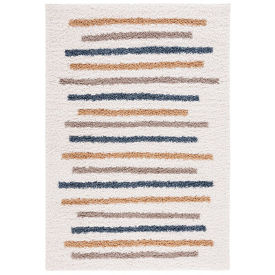 Calico Shag Performance Striped Rug