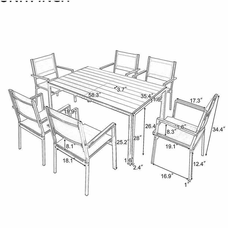 Ensemble de table et de chaises d'extérieur en acier de haute qualité, adapté pour le patio, le balcon, la cour