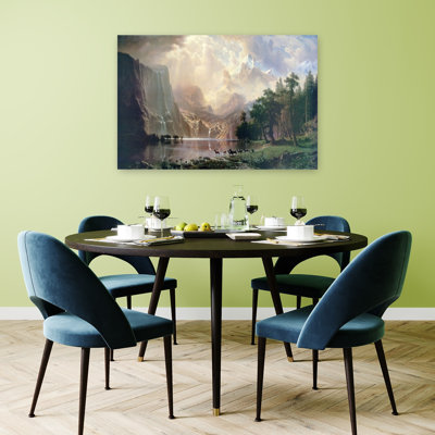 Among Sierra Nevada In California Classic Rustic Serene Deer Landscape Nature Wall Art Print 1 Piece Wrapped Canvas Wall Art