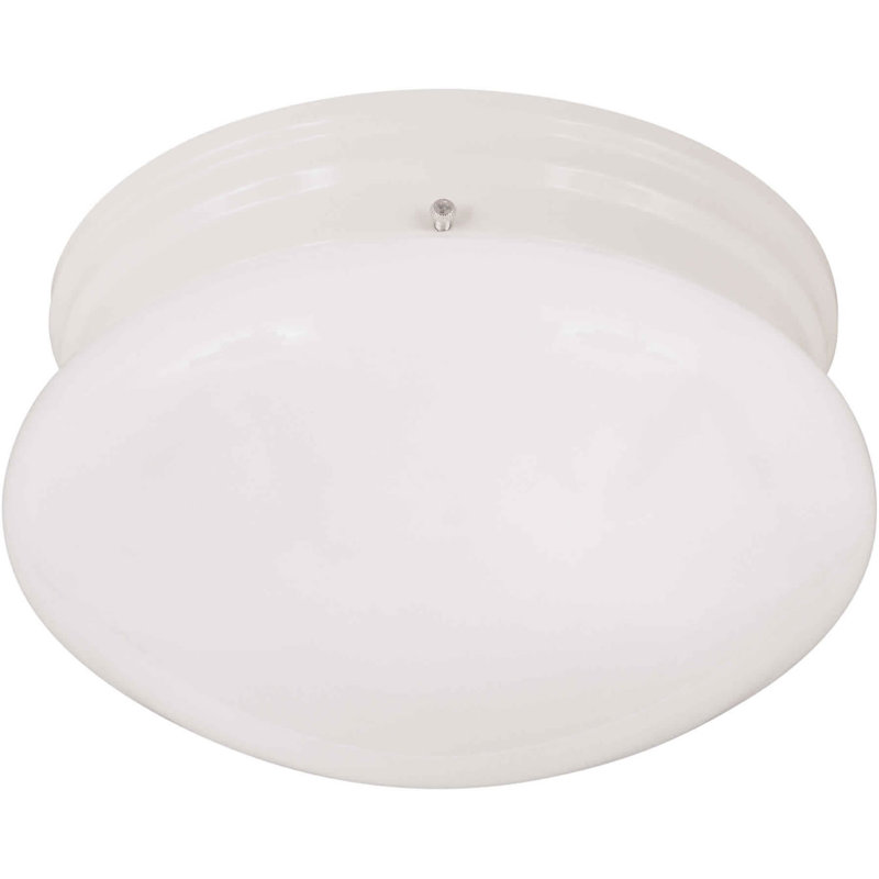 Mckissick Glass Flush Mount, 9.5" H x 5.25" W / White