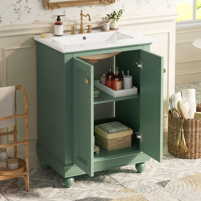 Meuble-lavabo moderne 24 po, Green