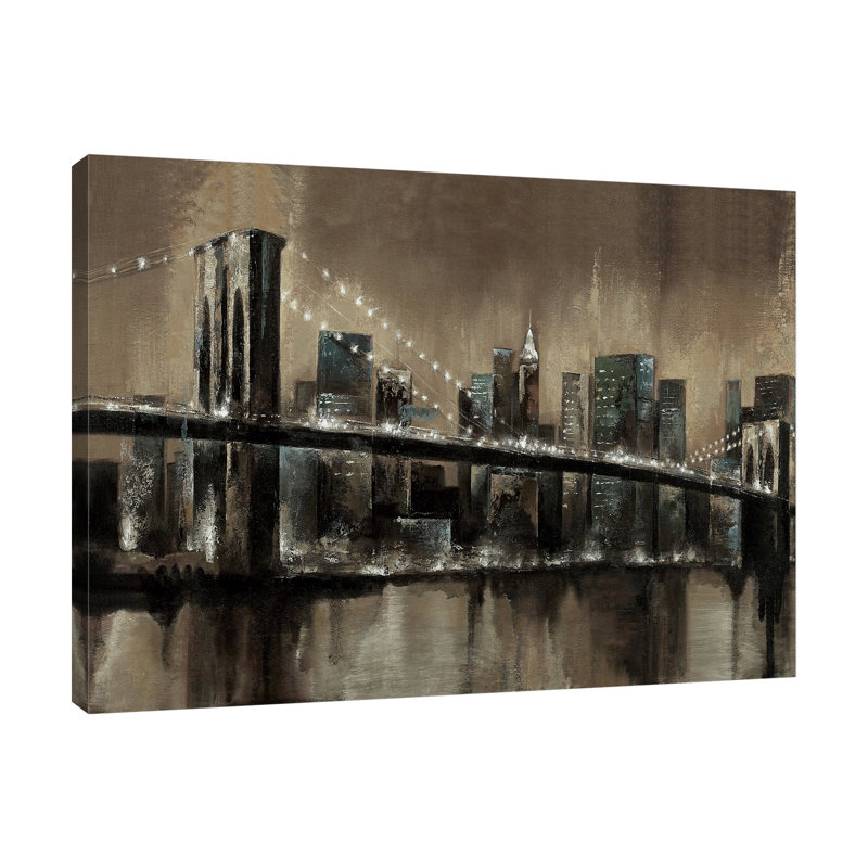 «Brooklyn Noir 1» par Sunflax - impression sur toile tendue, H 15 po x l 15 po x P 1,5 po
