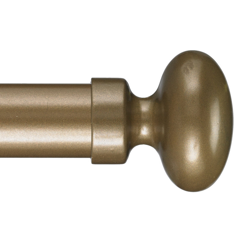 Tringle à rideaux simple 1,13 po Noelani, H 2,3 po x l 96 po x P 3,5 po, Champagne