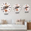Horloge murale moderne Abstact Minimal Sun, Moon & Tropical Palm Leaf I-60328559