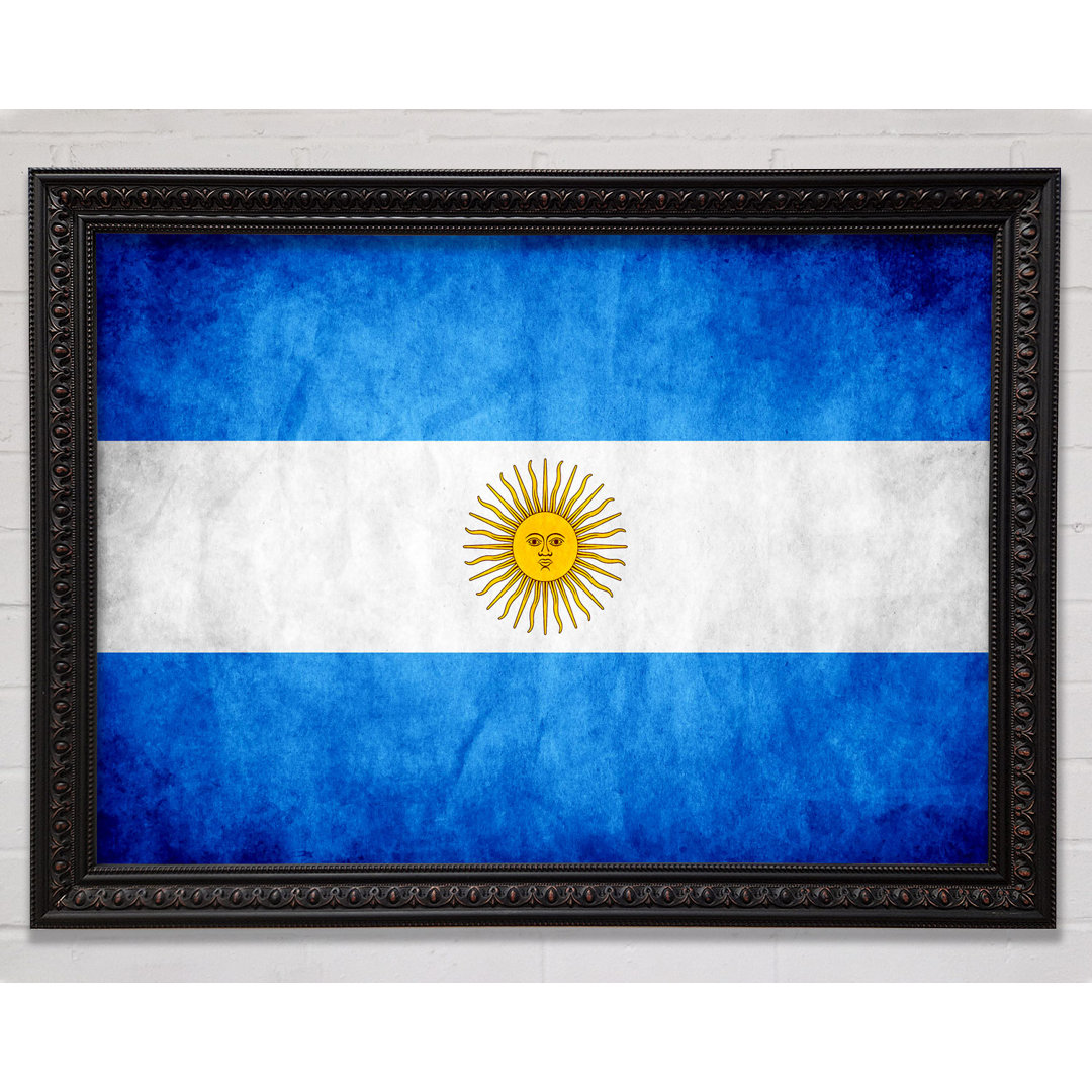 Argentinien Flagge - Einzelner Bilderrahmen Kunstdrucke