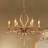 Dzesmina 6 - Light Distressed Metal With Crystal Candle Style Chandelier