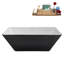 Baignoire autoportante 63 "avec drain interne Streamline-112235231