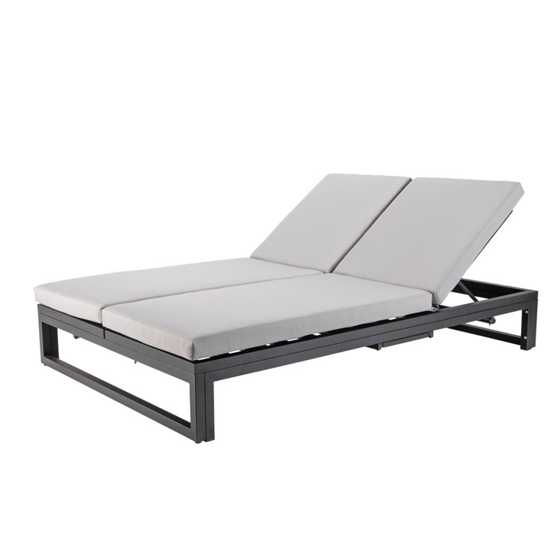 Canapé-lit d'extérieur convertible 82,68 po Chelsea, Gris clair, Noir, noir, noir, noir