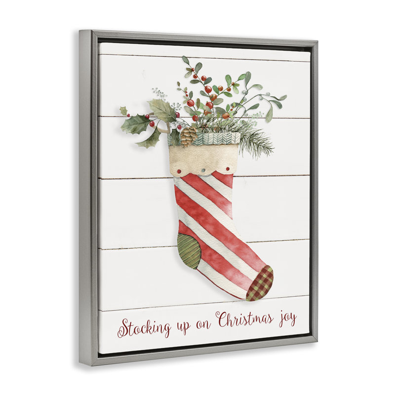 «Stocking Up On Christmas», art de la giclée encadrée par Livi Finn