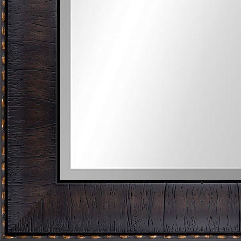 Marco Polo Rectangle Beveled Wall Mirror, Espresso, 42" x 30"