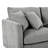 105" Chenille Fabric 3-Piece Sectional Sofa With Curved Chaise And 3 Throw Pillows-1620472766