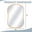 Miroir mural contemporain contemporain avec bords concaves pour meuble-lavabo, décoration de salon-477233341-477233330