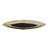 Judah Oval Disc Vase, Carved Timber-Like Texture, Gold Aluminum 16 Inch