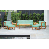 Outdoor 8 - Piece Teak Conversation Set