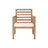 Outdoor Acacia Wood Club Chairs, 2-Pcs Set