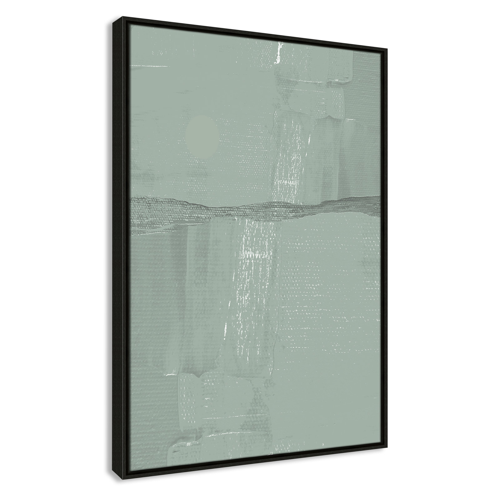 Attica "Sage Abstract" Print, 37.5" H x 25.5" W x 2" D, Espresso
