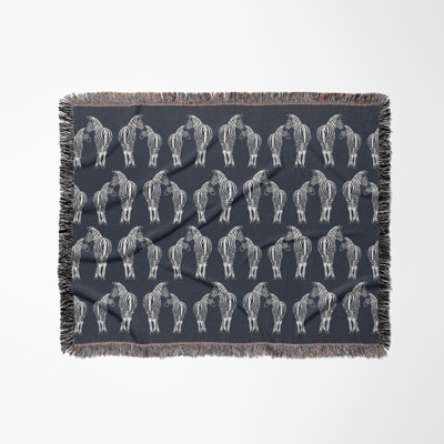 Ziggy Zebra Cotton Blend Blanket Throw