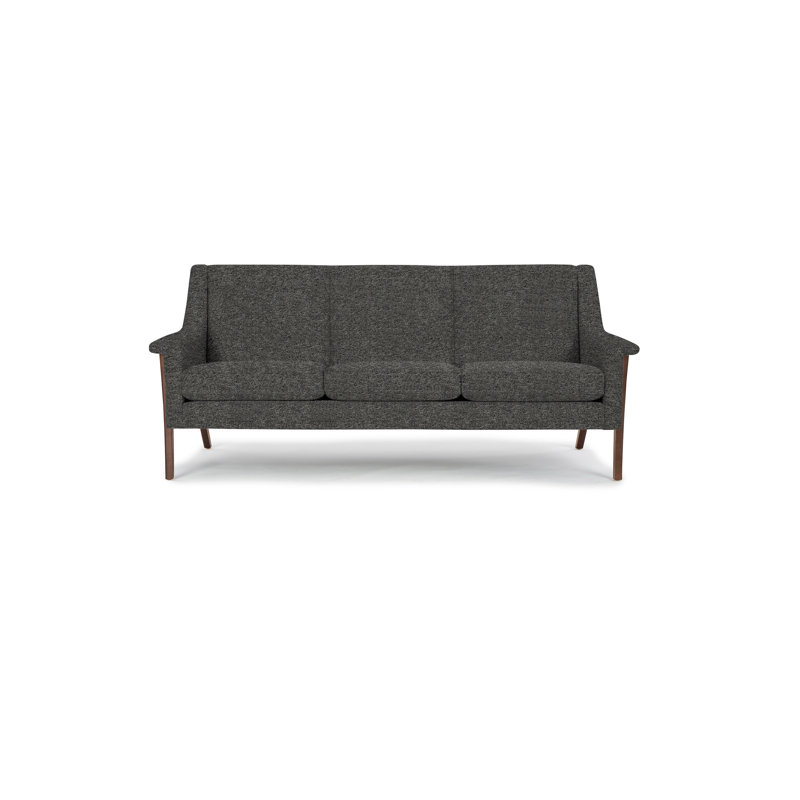 Arlo Sofa, Walnut, Smoke Polyester
