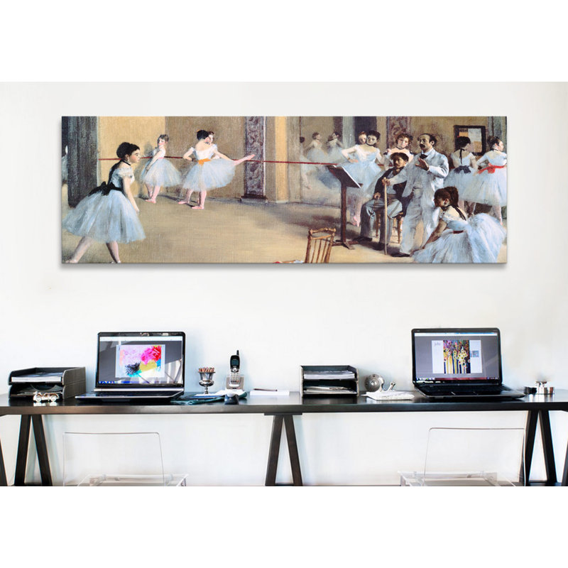 «The Dance Foyer at the Opera» par Edgar Degas, reproduction d'art sur toile, H 20 po x l 60 po x P 1,5 po