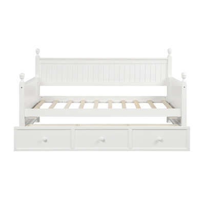Wood Daybed with Three Drawers ,Daybed,No Box Spring Needed