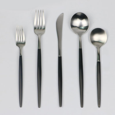 20-Piece Stainless Steel Flatware Set With Handle And Accents, Durable 18/10 Material, Service For 4, Dishwasher Safe