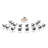 Novelty 17 Person Flip Top 22'' L Modular Training Table And Chair Set and Chair Set with Casters and Modesty Panel
