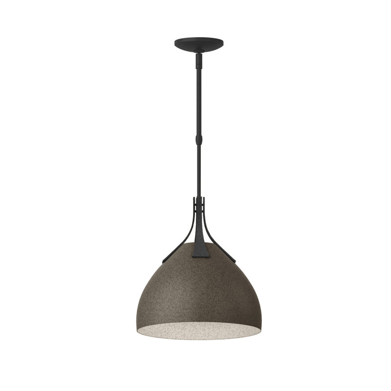 Summit 1 - Light Single Dome Pendant, Dark Smoke, Black