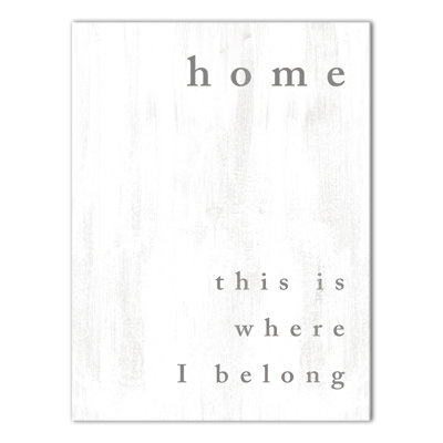 " Home Is Where I Belong "