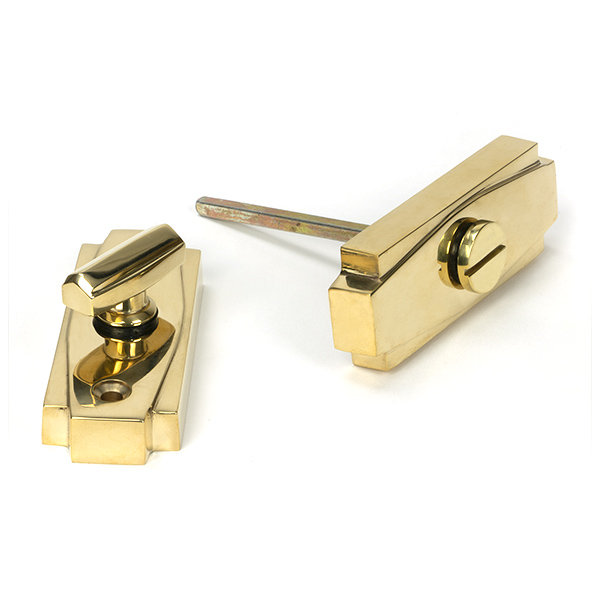 Art Deco Thumbturn, Polished Brass