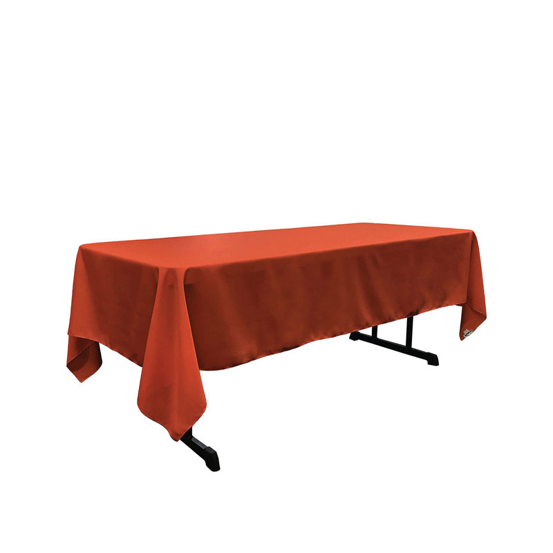 Nappe rectangulaire en polyester résistante aux taches Fisher, 126 po x 60 po, rouille