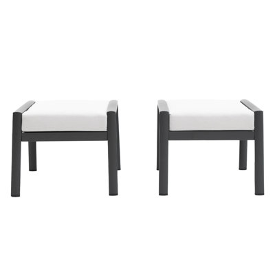 Repose-pieds d'extérieur en aluminium Martim avec coussin Sunbrella®
