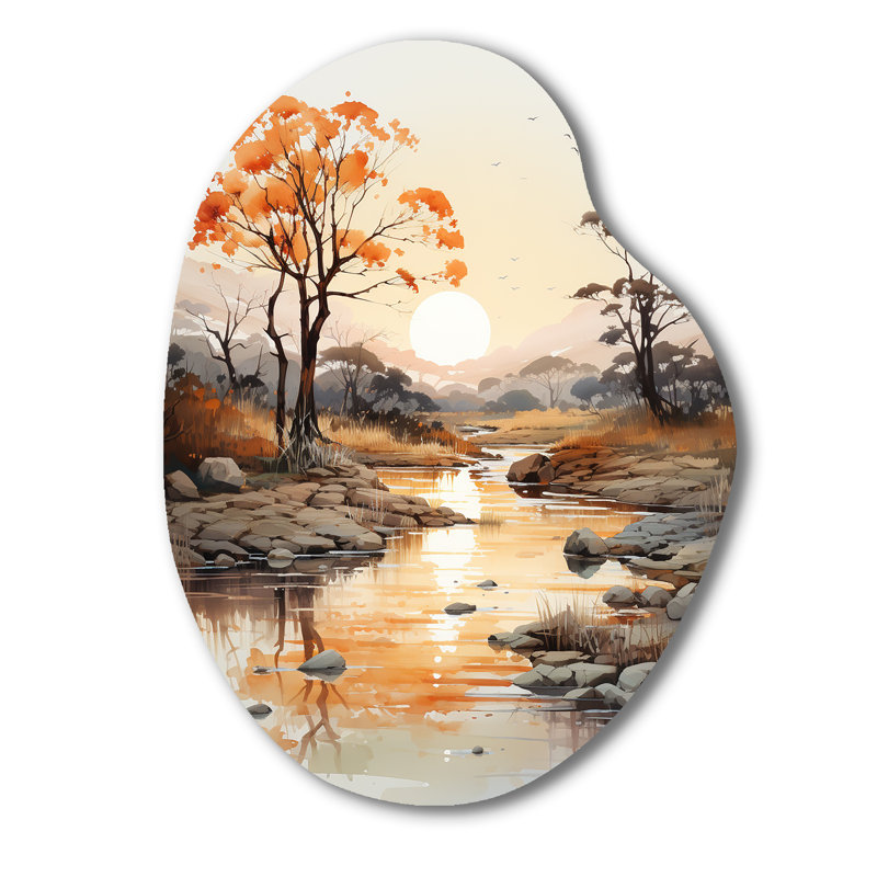 Grigorios - décoration murale irrégulière en forme de poire en Afrique, H 38 po x l 28 po x P 1 po