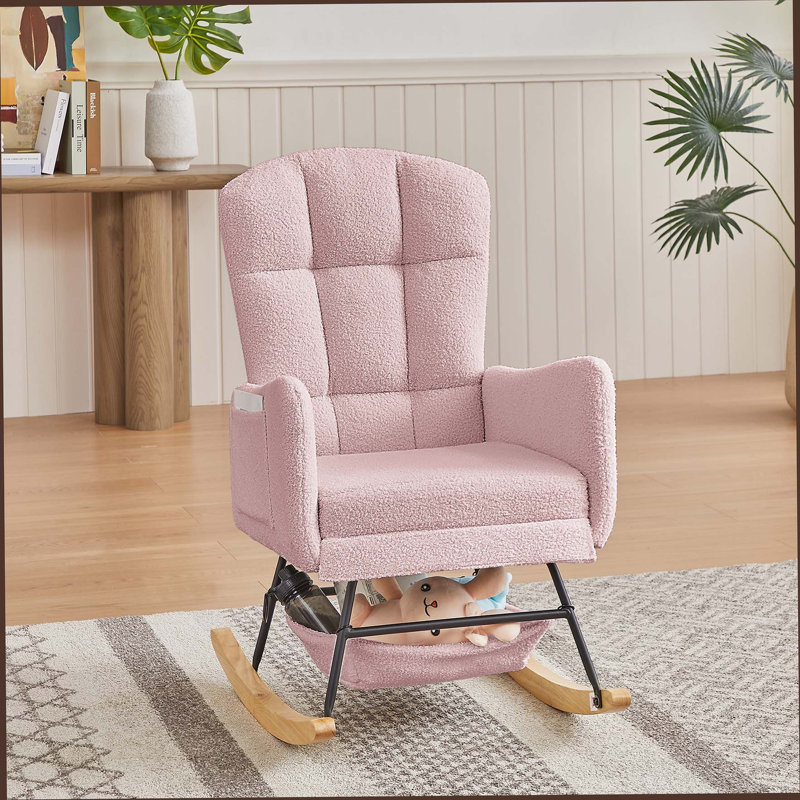 Teddy Rocking Armchair, Rose