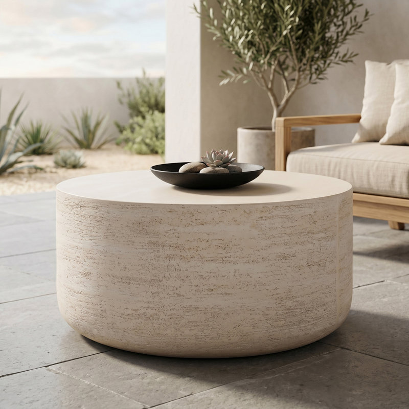 Table basse ronde en céramique Durkin