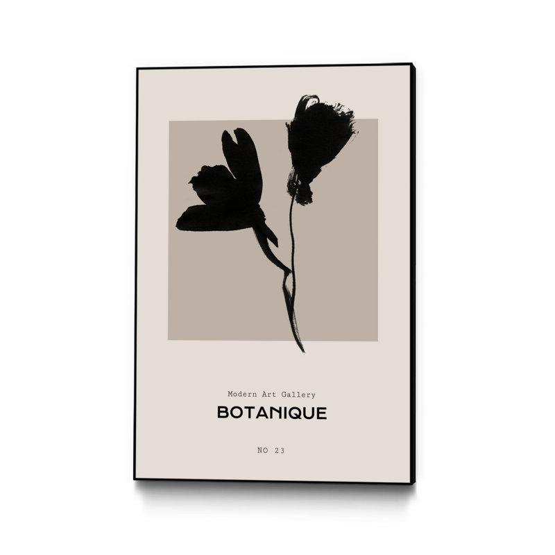 «Black Flower», toile encadrée