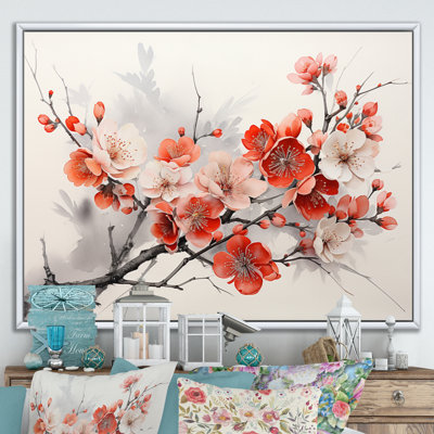 Asian Art Pansies Flowers I - reproduction