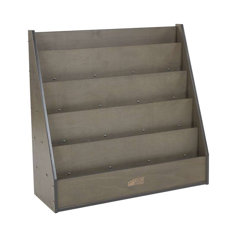 Gray Birch Kids Book Display Stand with Storage