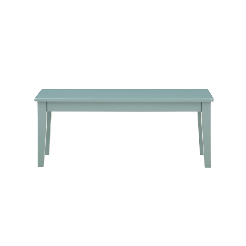 Weldy Solid Wood Bench, Teal
