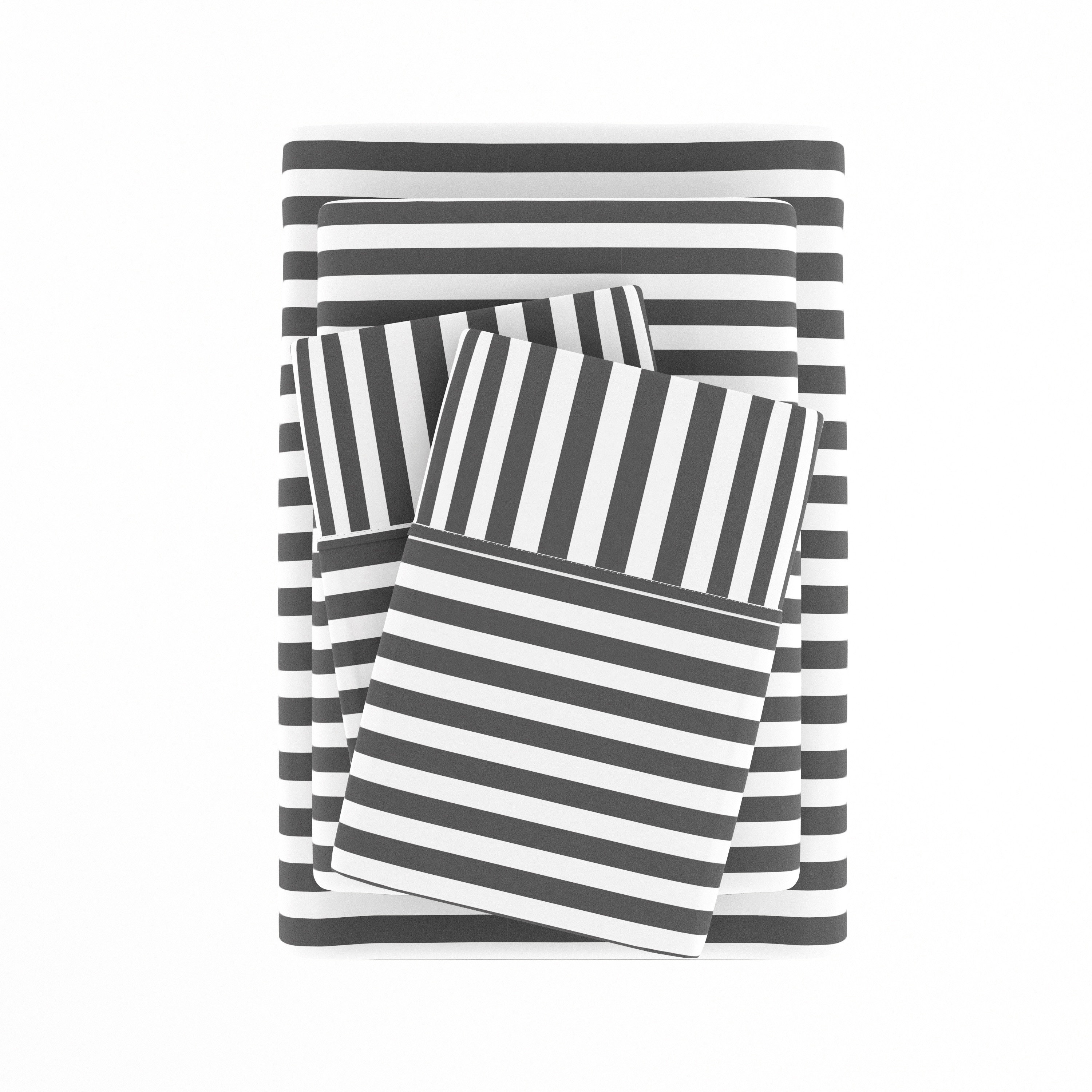 Bekky Ribbon Becky Cameron Simply Soft Stripe Ribbon Microfiber Sheet Set & Reviews ...