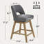 Tabourets de bar pivotants à 360 ° Bisto avec structure en bois massif-1271668886-1251283859